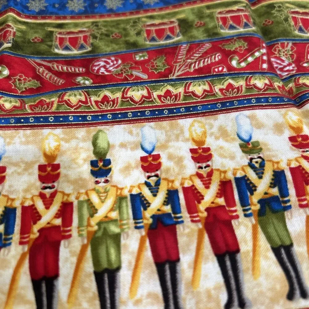 Nutcracker Christmas Cotton Quilting Fabric Judy Hansen Holly Drums 26
